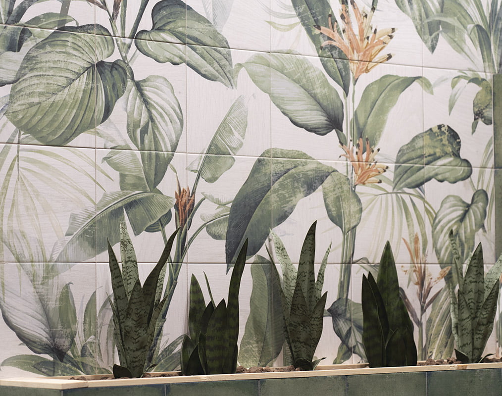 Mural Spring Leaves 36 tiles (20x20cm each tile)