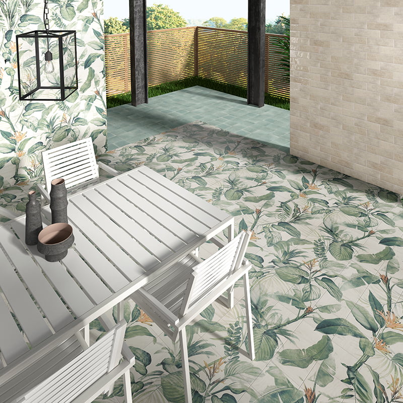Mural Spring Leaves 36 tiles (20x20cm each tile)
